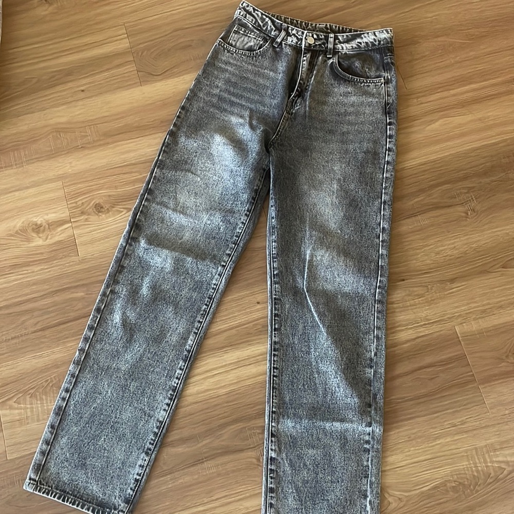 Black jeans wide leg